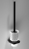 S6 black and frosted glass toilet brush